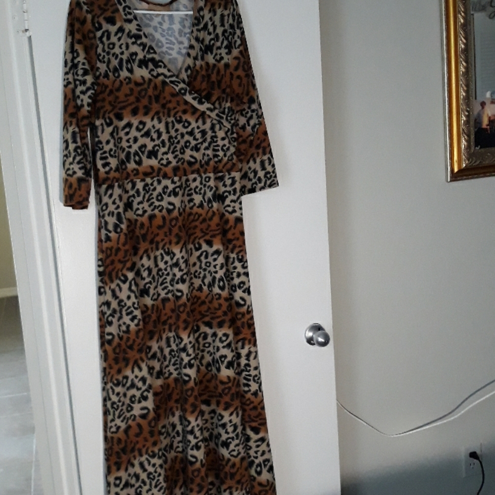 Maxi Leopard Print Dress